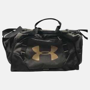 Under Armour Storm Black Duffle Bag Shoulder Strap Handles Zip Close 18"X9"X9"